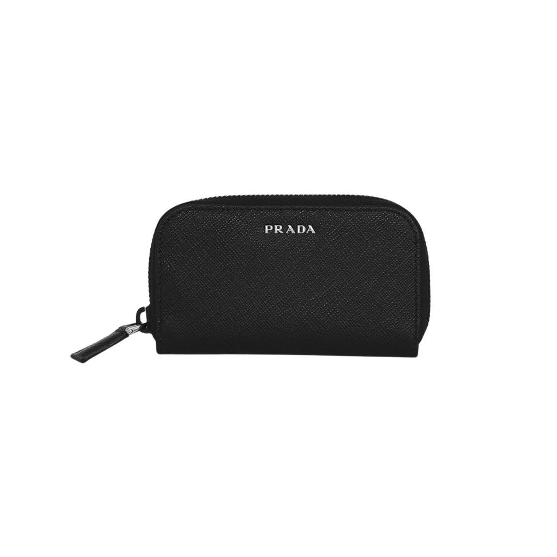 프라다 사피아노 레더 메탈 로고 지퍼 키 케이스 블랙(Prada Saffiano Leather Metal Logo Zip Key Case Black) - 1