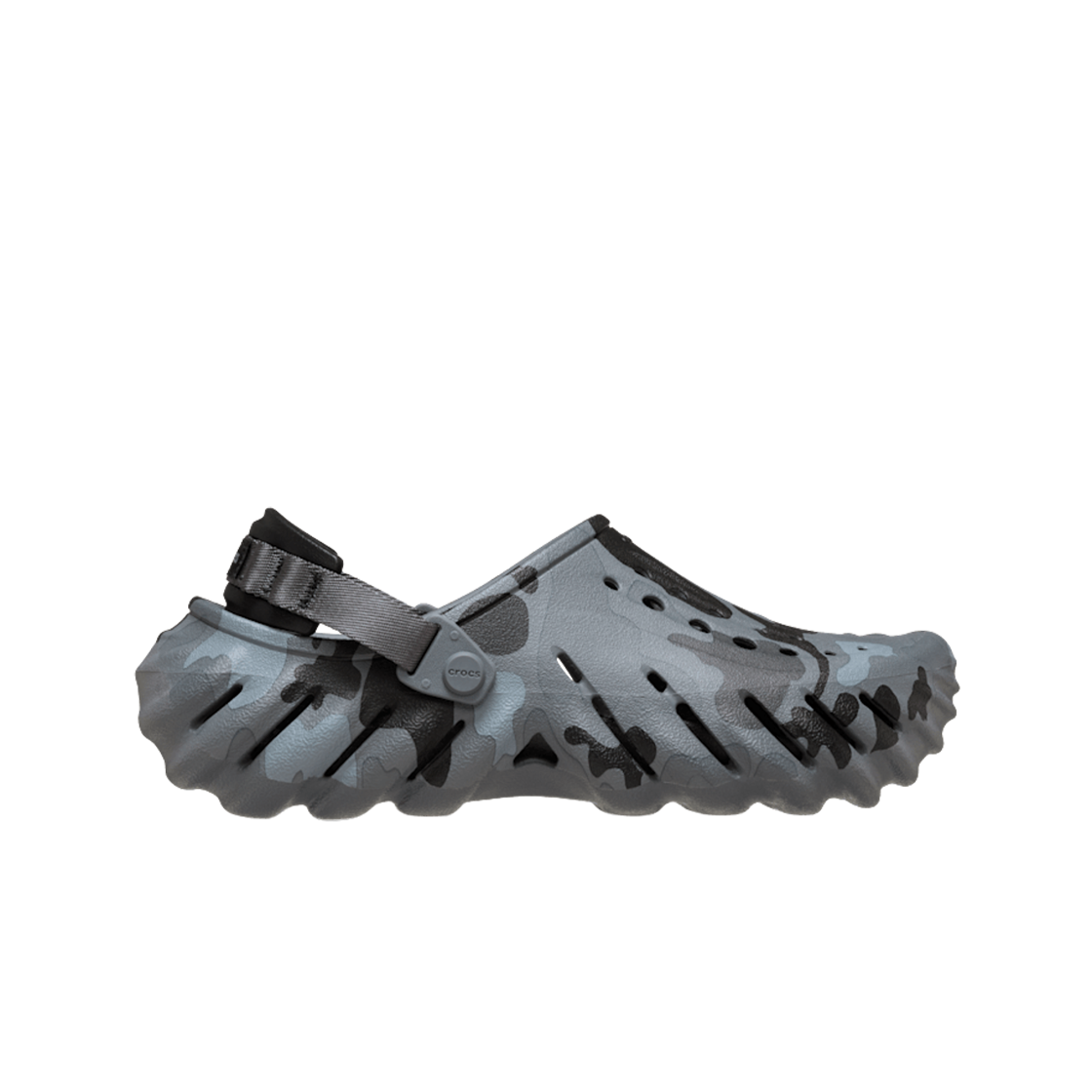 크록스 에코 덕 카모 클로그 차콜 블랙(Crocs Echo Duck Camo Clog Charcoal Black)