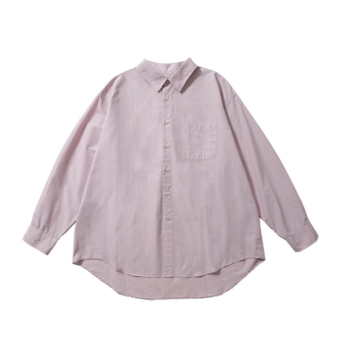 발루트 오버 실루엣 체크 셔츠 멀티 핑크 스트라이프(Ballute Over Silhouette Check Shirts Multi Pink Stripe)