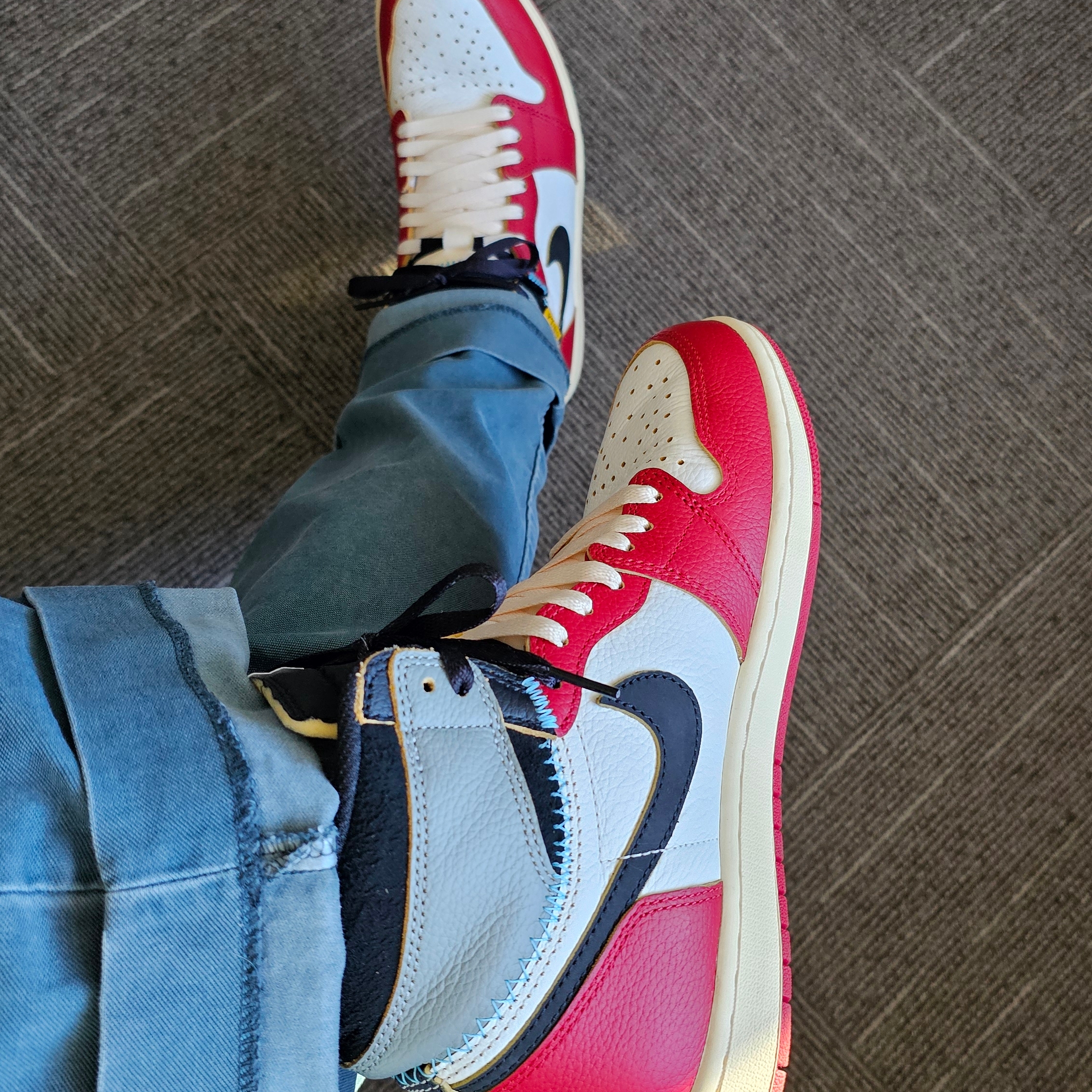 Jordan 1 x Union Retro High OG Chicago Shadow 착용 스타일