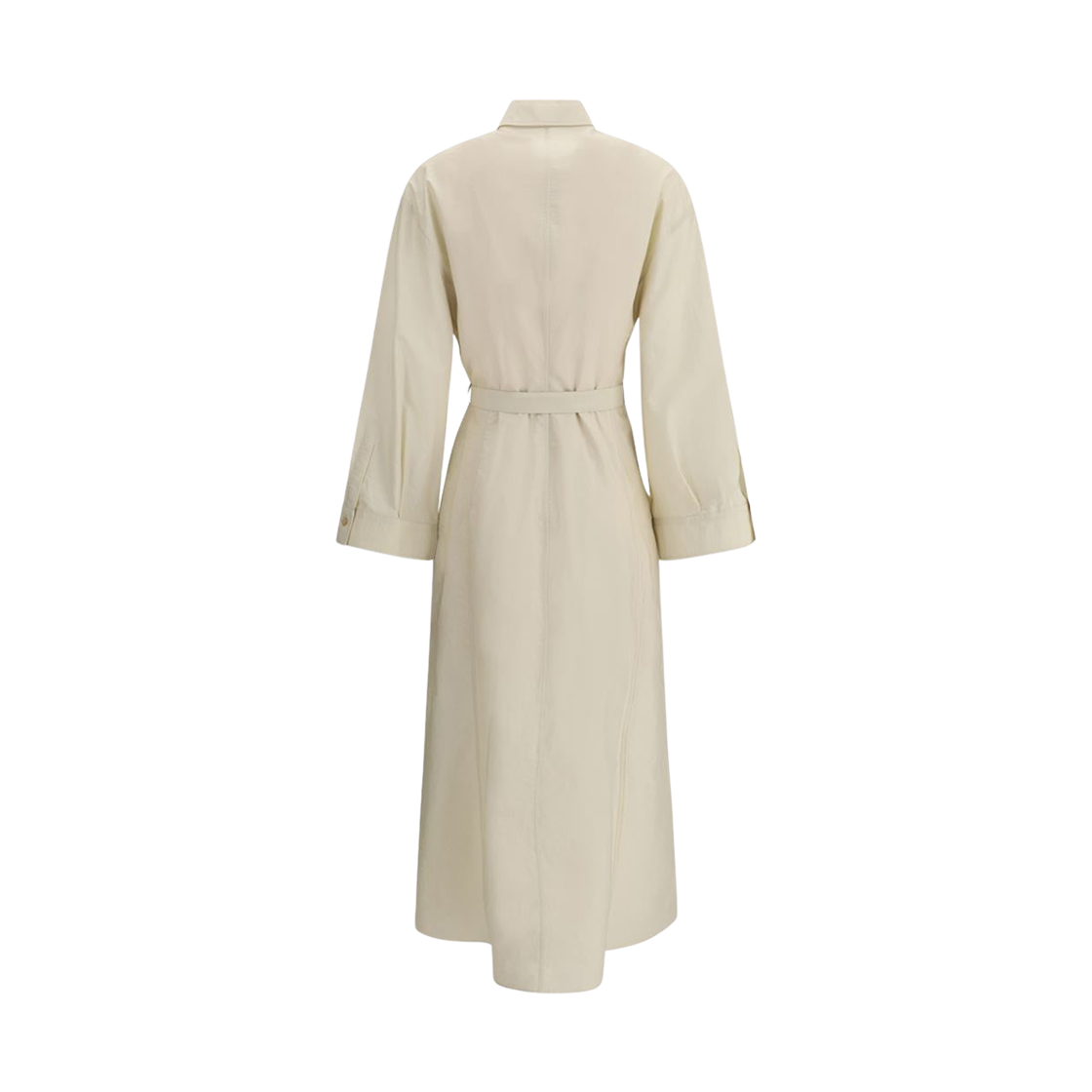 (W) 브루넬로 쿠치넬리 벨트 디테일 코튼 셔츠 드레스 베이지((W) Brunello Cucinelli Cotton Shirt Dress with Belt Detail Beige) - 2