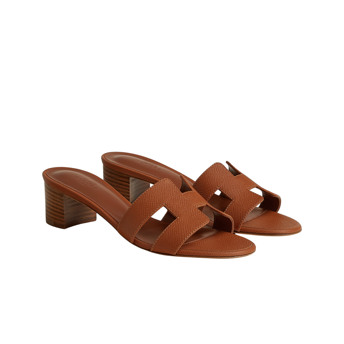 (W) 에르메스 오아시스 샌들 앱송 & 골드((W) Hermes Oasis Sandal Epsom & Gold) - 2