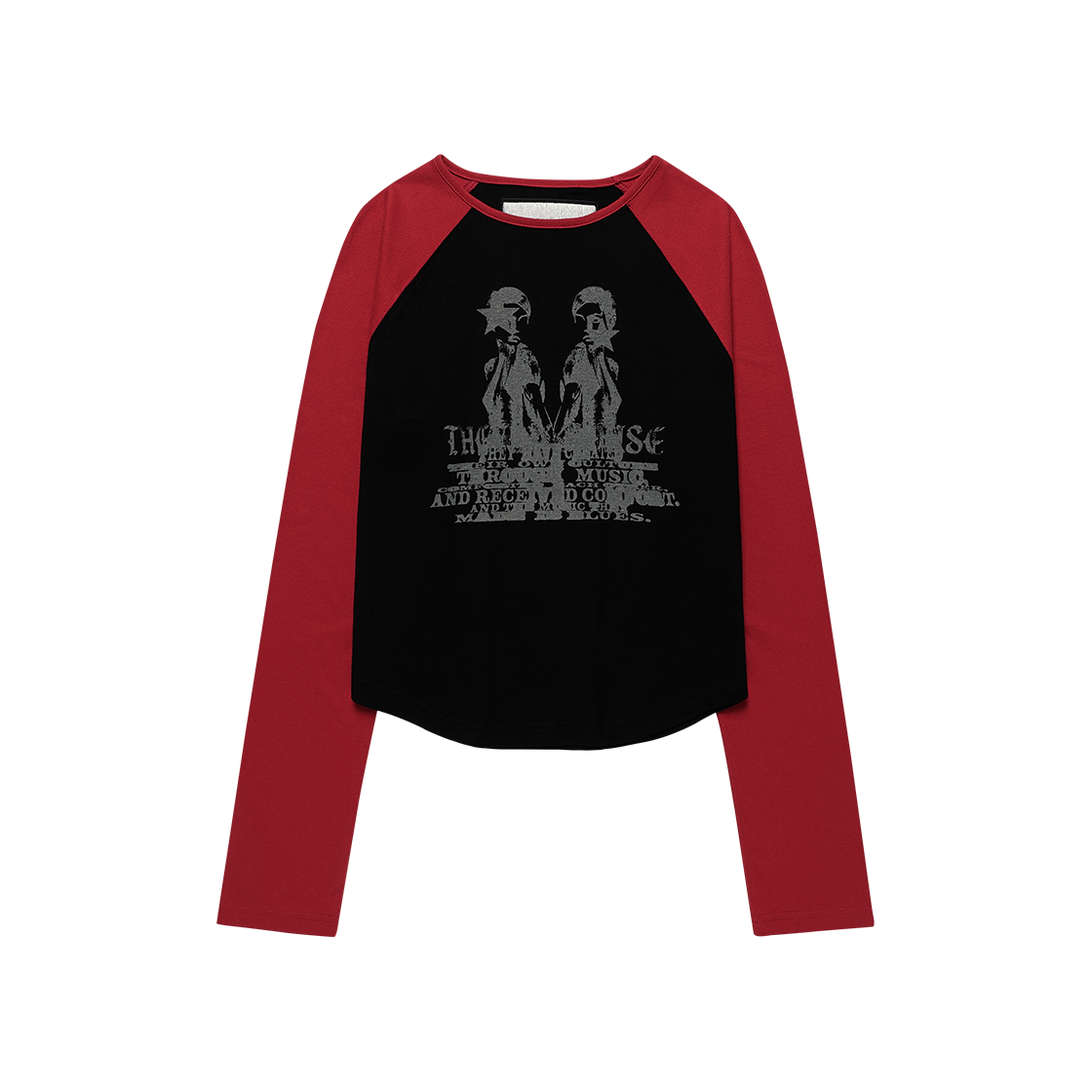 더바이닐하우스 트윈 래글런 롱슬리브 티셔츠 블랙