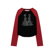 Thevinylhouse Twin Raglan LS Tee Black