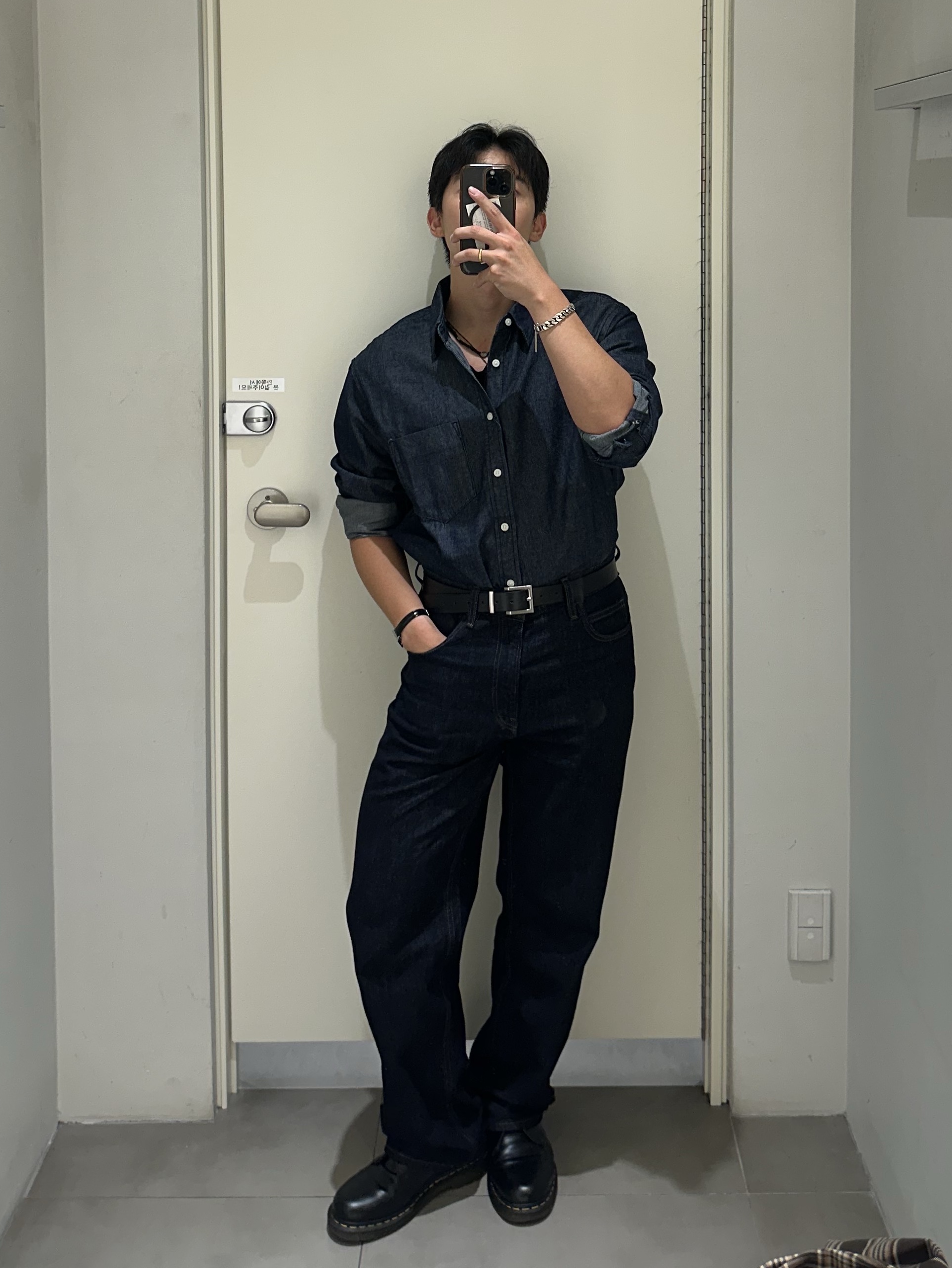 Dr. Martens 1461 Smooth Black 착용 스타일