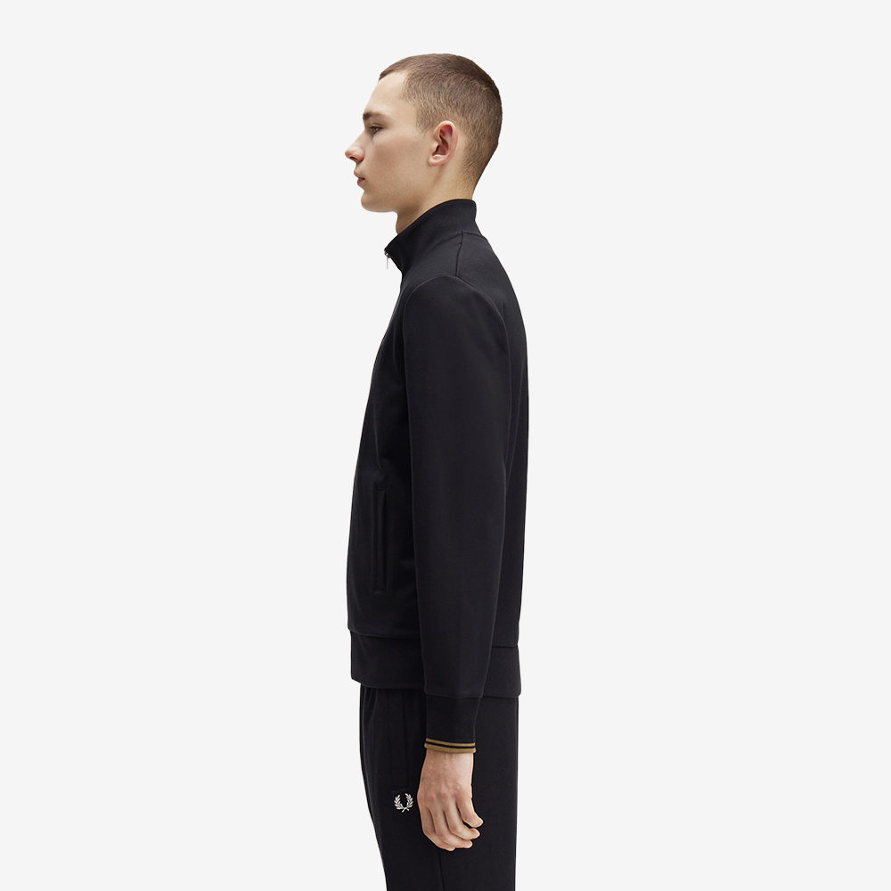 프레드 페리 집 스루 스웻셔츠 블랙(Fred Perry Zip Through Sweatshirt Black) - 3