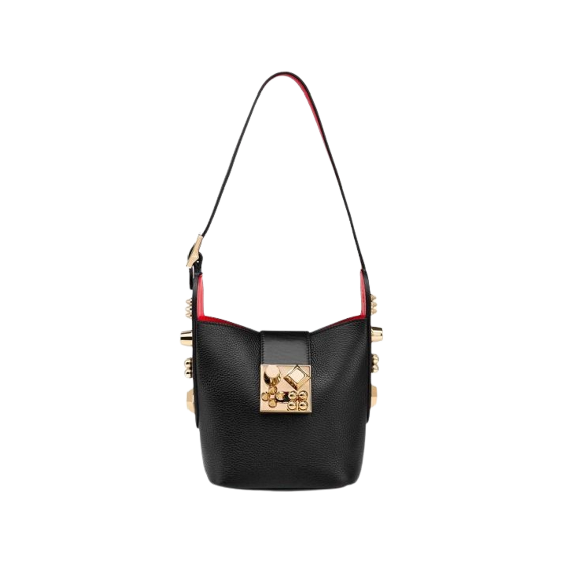 크리스찬 루부탱 카라스키 미니 버킷백 블랙 골드(Christian Louboutin Carasky Mini Bucket Bag Black Gold)