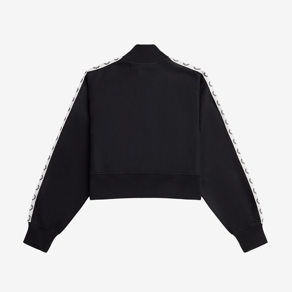 프레드 페리 우먼스 크롭 테잎 트랙 재킷 블랙(Fred Perry Womens Cropped Taped Track Jacket Black) - 6