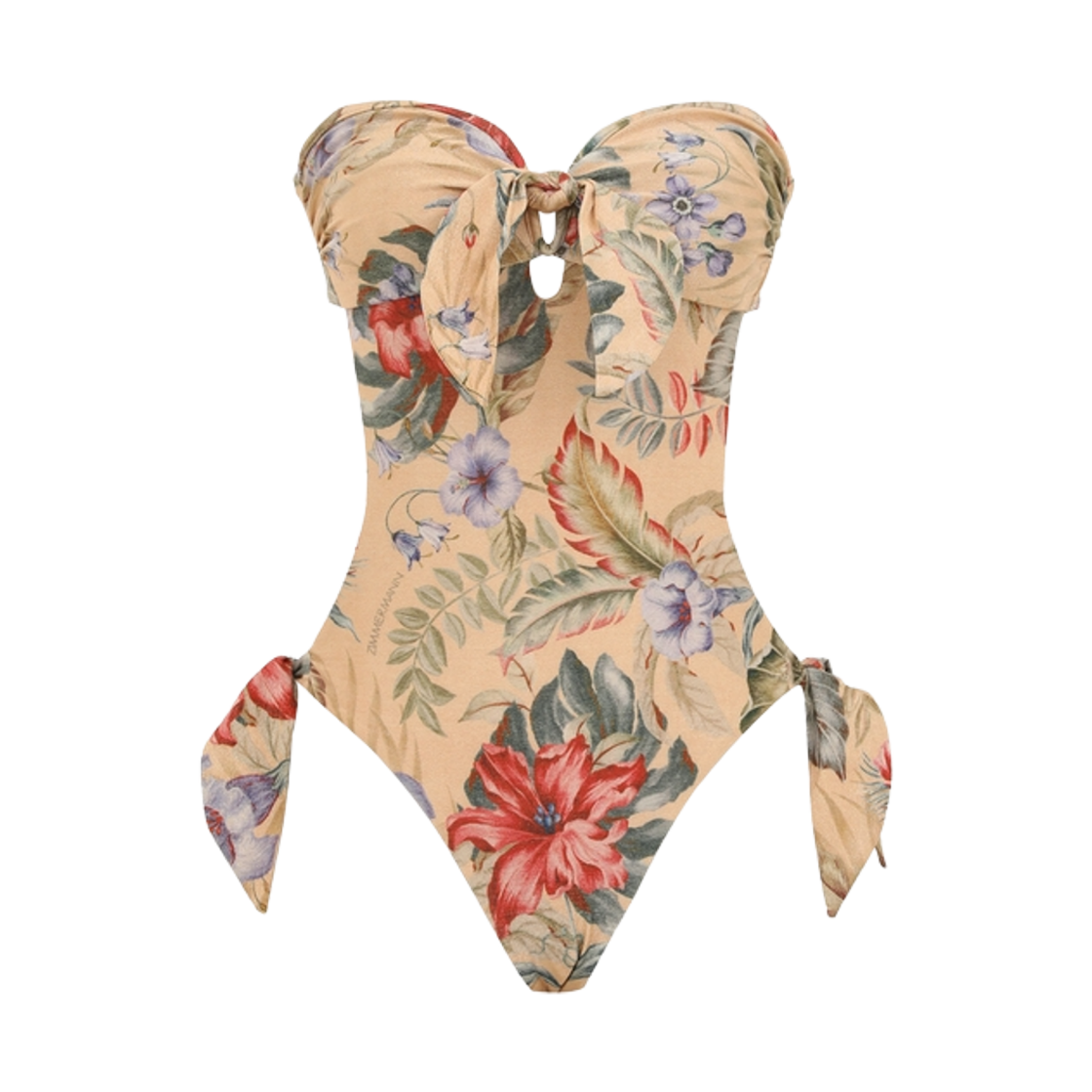 9183WSS254 (W) Zimmermann Coco Scarf Tie 1PC Tan Multi Floral