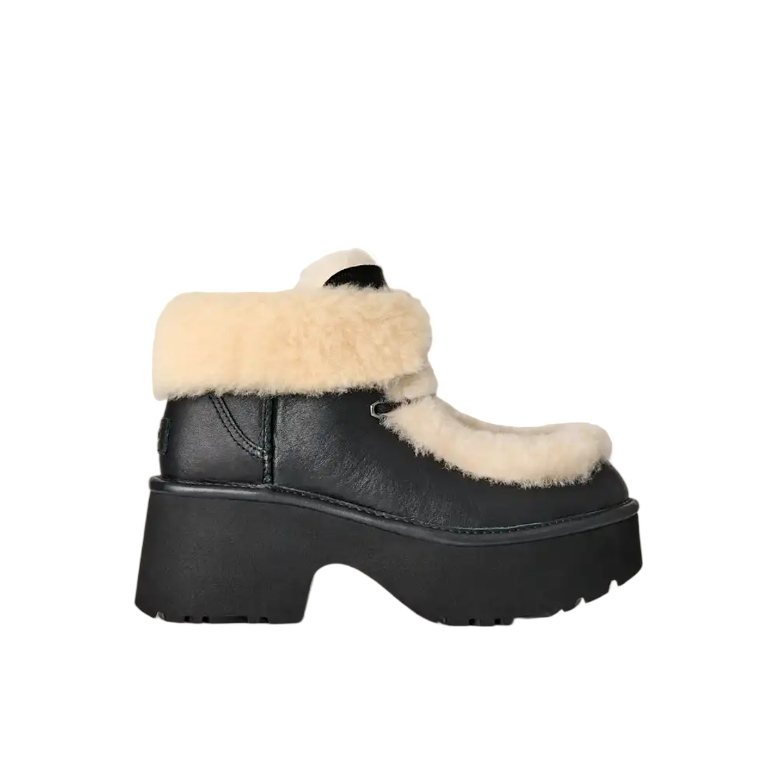 (W) 어그 에즈미 레더 레이스 업 블랙((W) UGG Esmee Leather Lace up Black) - 1