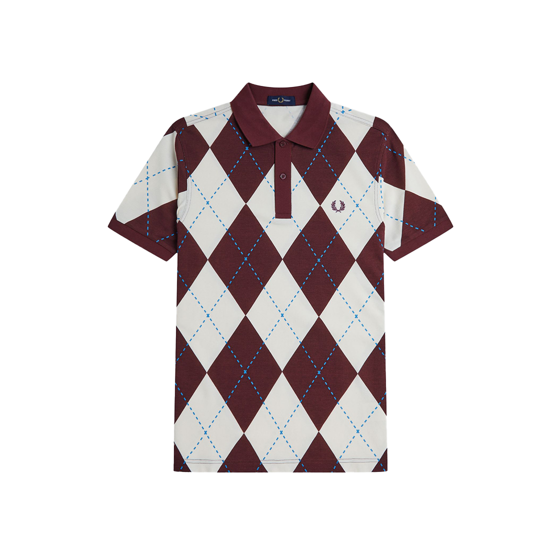 프레드 페리 아가일 프린트 폴로 셔츠 에크루(Fred Perry Argyle Print Polo Shirt Ecru)
