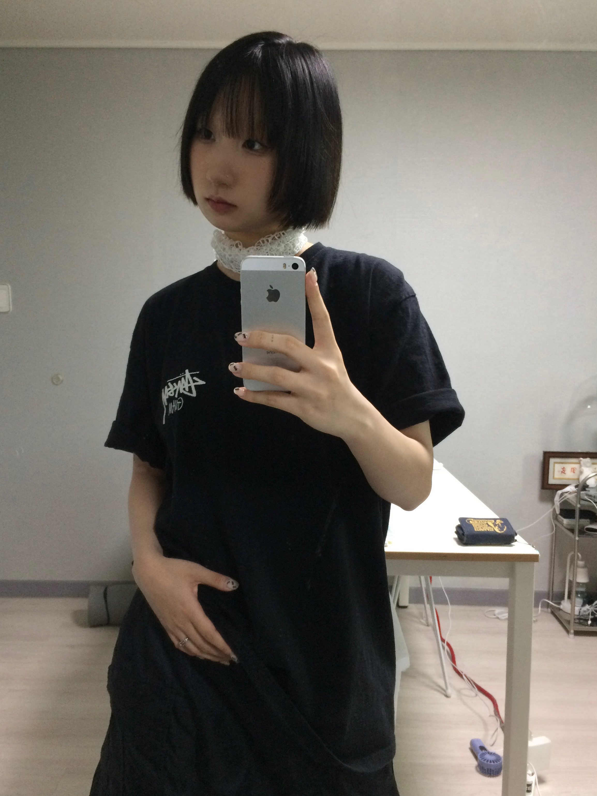 Stussy Stock Guam T-Shirts White 착용 스타일