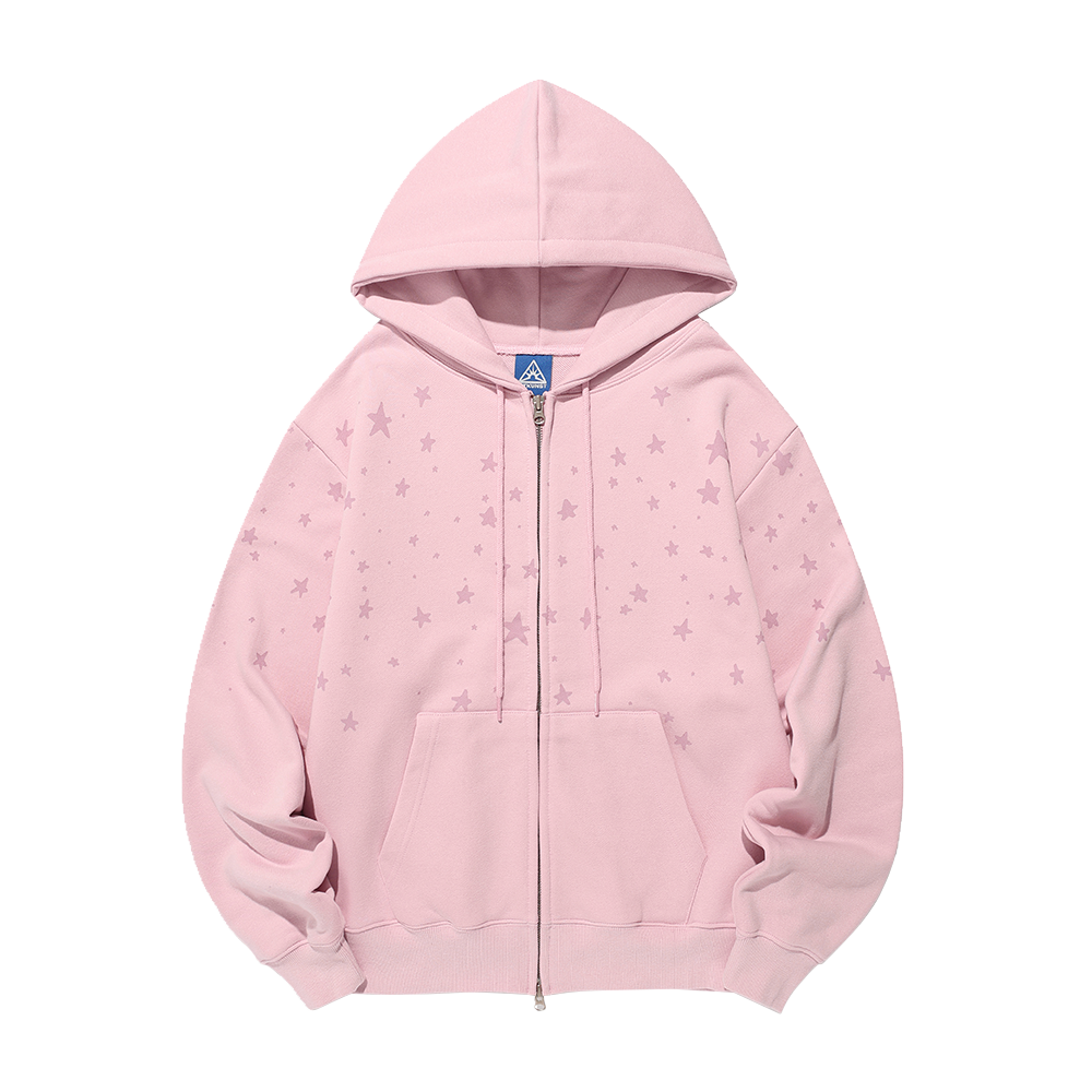 IK2FFFM482APK ISTKUNST Star Scatter Hood Zip Up Pink