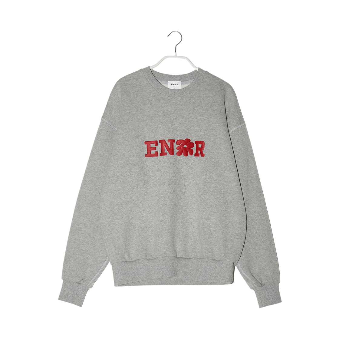 BEWTTS005GY Enor [Core] Women Enor Flower Sweatshirt Grey