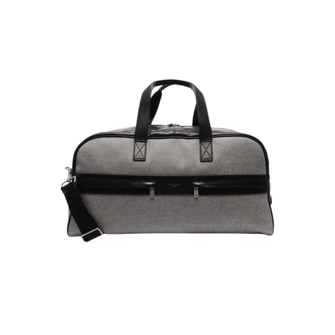 633415-23Z1E-9086 Saint Laurent Camp Duffle Bag in Cotton Lambskin Grey