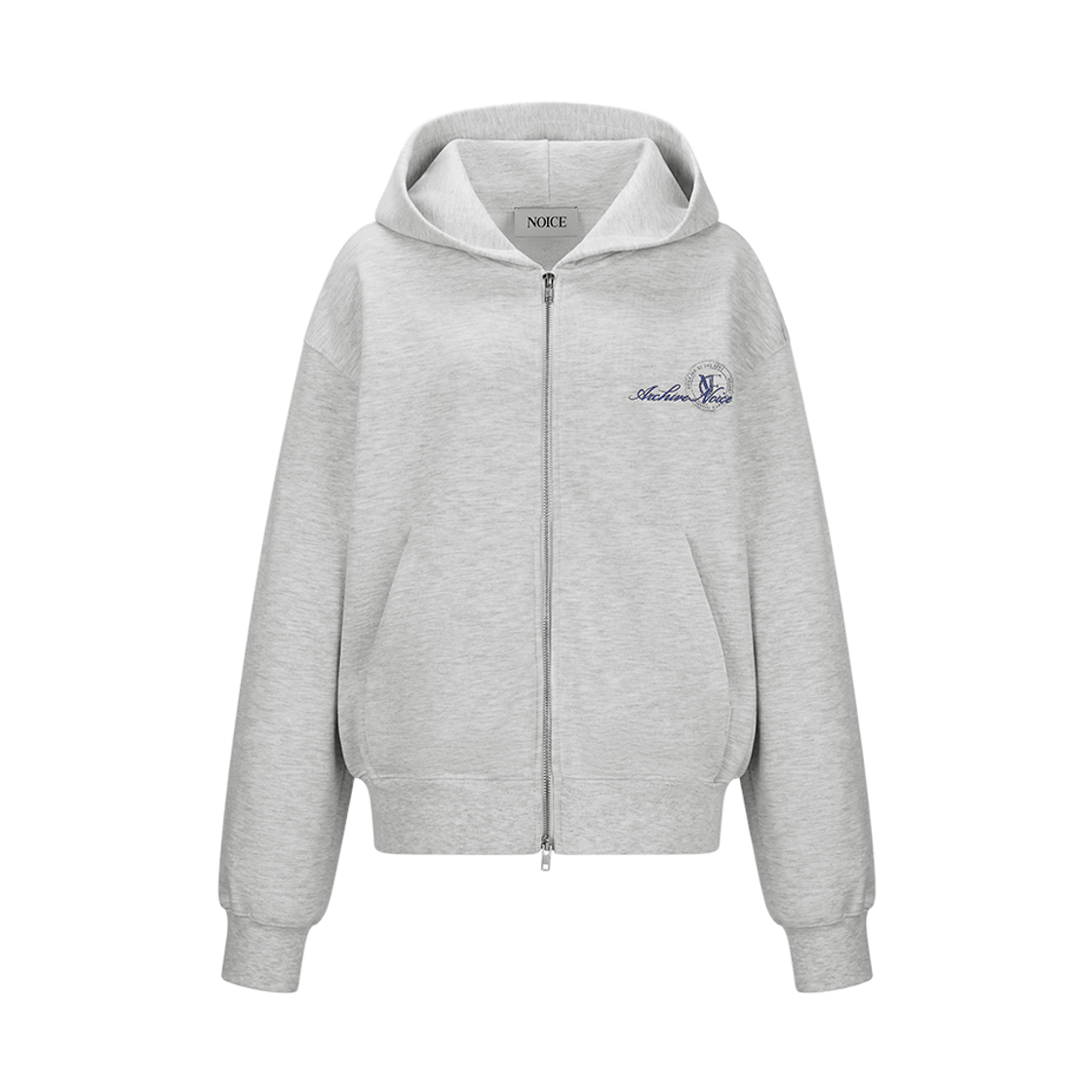 NMA5FTT57LG Noice Stamp Zip Hoodie Light gray