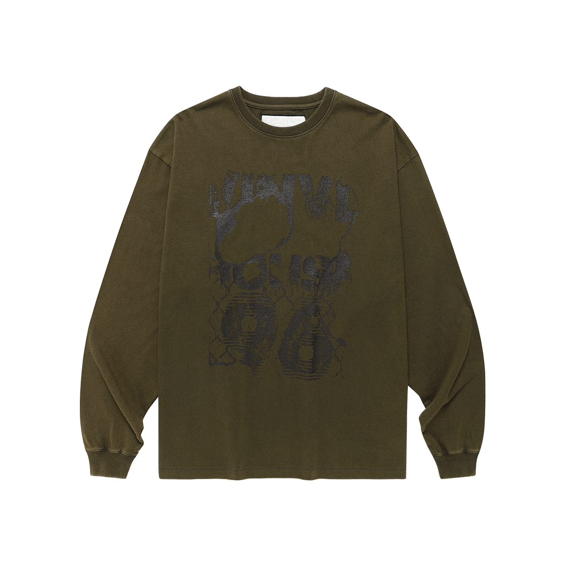 더바이닐하우스 다이드 롱슬리브 티셔츠 카키