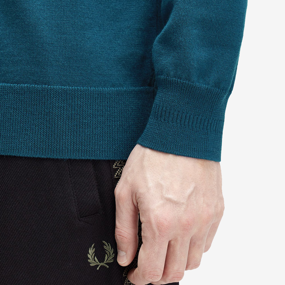 프레드페리 롱 슬리브 클래식 니트 셔츠 다크페트롤(Fred Perry Long Sleeve Classic Knitted Shirt Dark Petrol) - 5