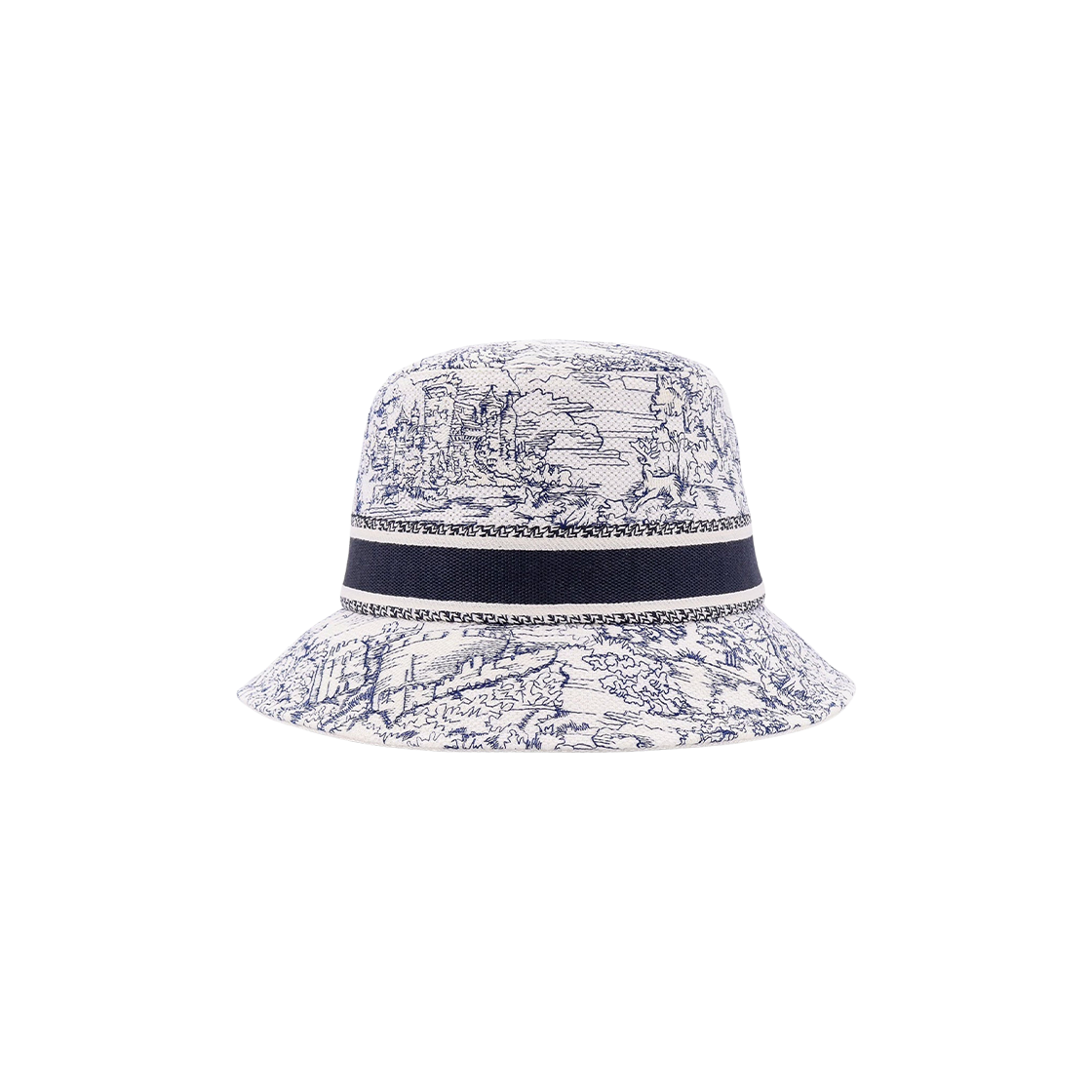 디올 디-바비 트왈 드 주이 스코틀랜드 버킷햇 딥 블루 멀티컬러(Dior D-Bobby Toile De Jouy Scotland Bucket Hat Deep Blue Multicolor) - 2