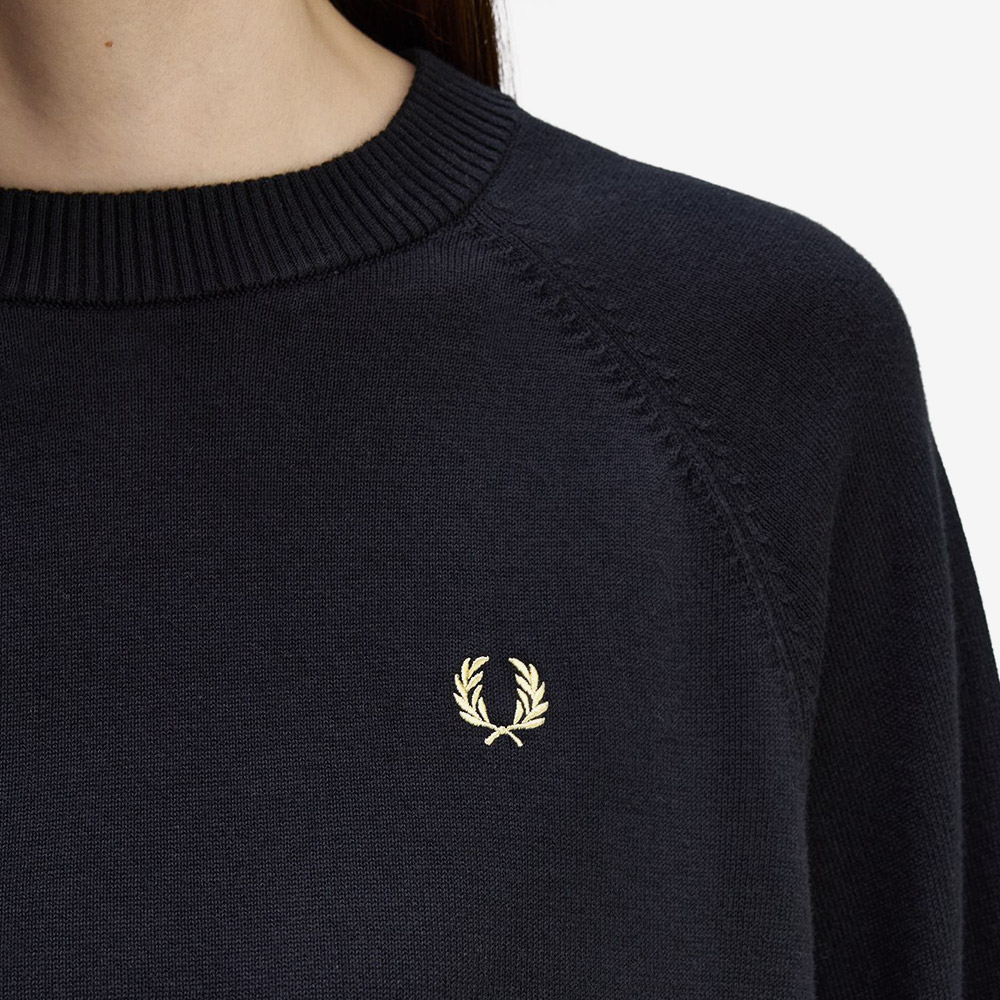 프레드 페리 우먼스 크루넥 니트 블랙(Fred Perry Womens Crew Neck Knit Black) - 5