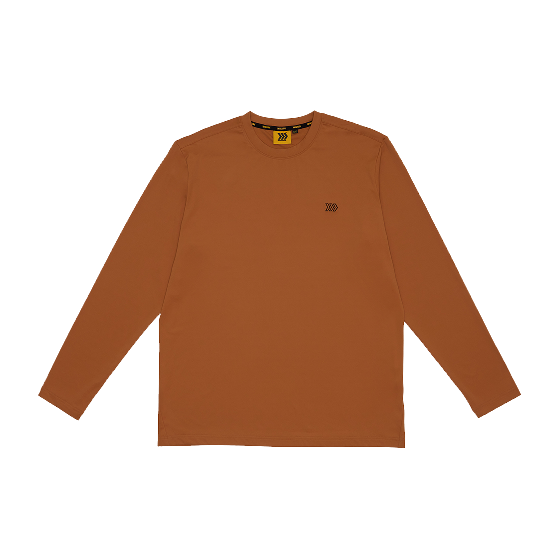 윌비 랩 시그니처 로고 솔리드 티셔츠 브라운(WILLBE LAB Signature Logo Solid T-Shirt Brown)