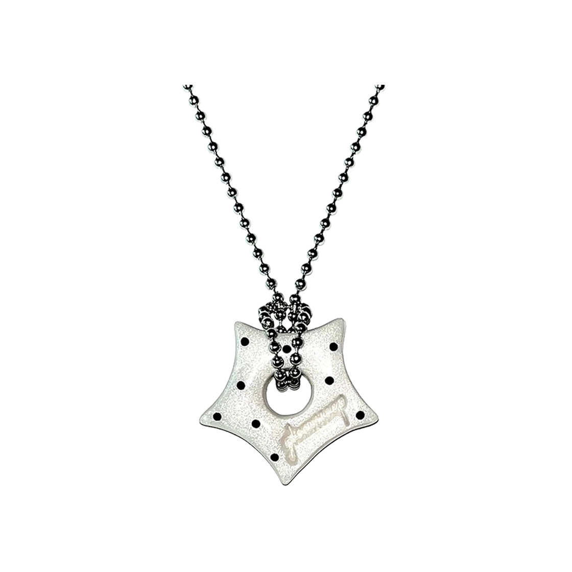 GMN26 Gleameep Gleaming Star Dot Necklace White