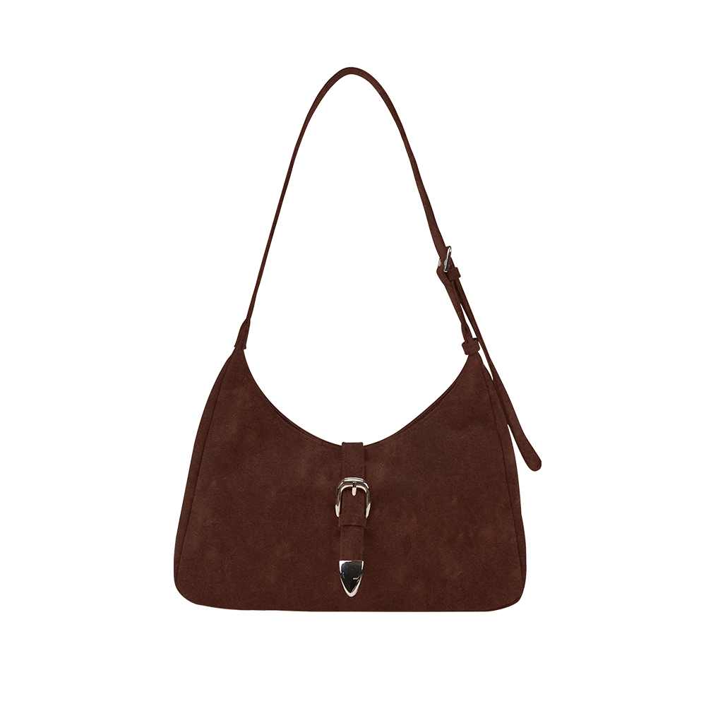 아노에틱 소프트 스웨이드 숄더 백 브라운(Anoetic Soft Suede Shoulder Bag Brown)