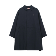 Danton Nylon Tusser Balmacaan Coat Navy