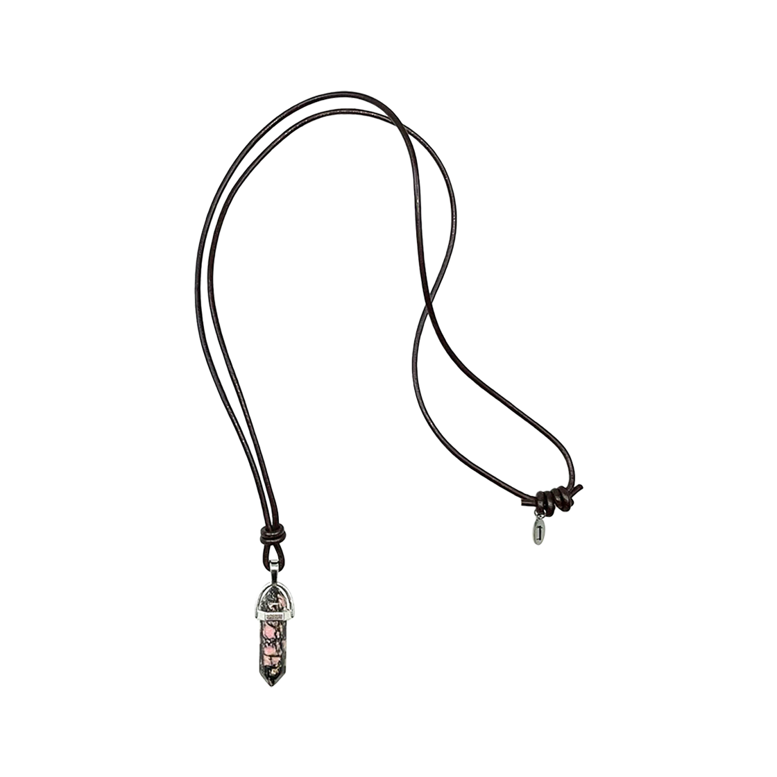 글리밉 보헤미안 젬스톤 넥클리스 블랙 핑크(Gleameep Bohemian Gemstone Necklace Black Pink)