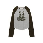 Thevinylhouse Twin Raglan LS Tee Grey
