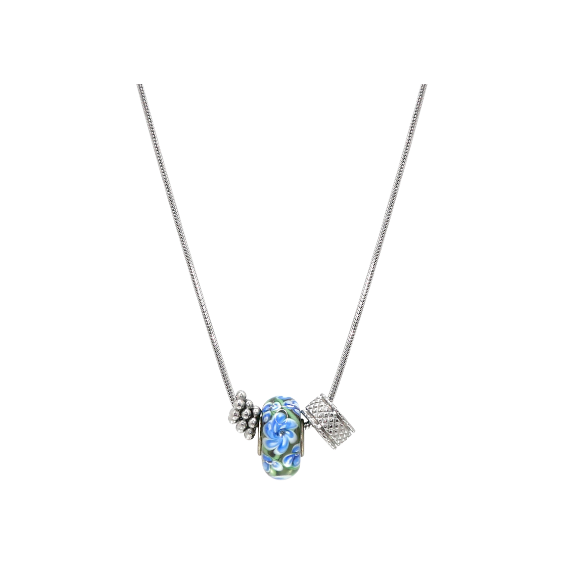 GMN17 Gleameep Flower Bud Necklace Pansy