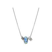Gleameep Flower Bud Necklace Pansy