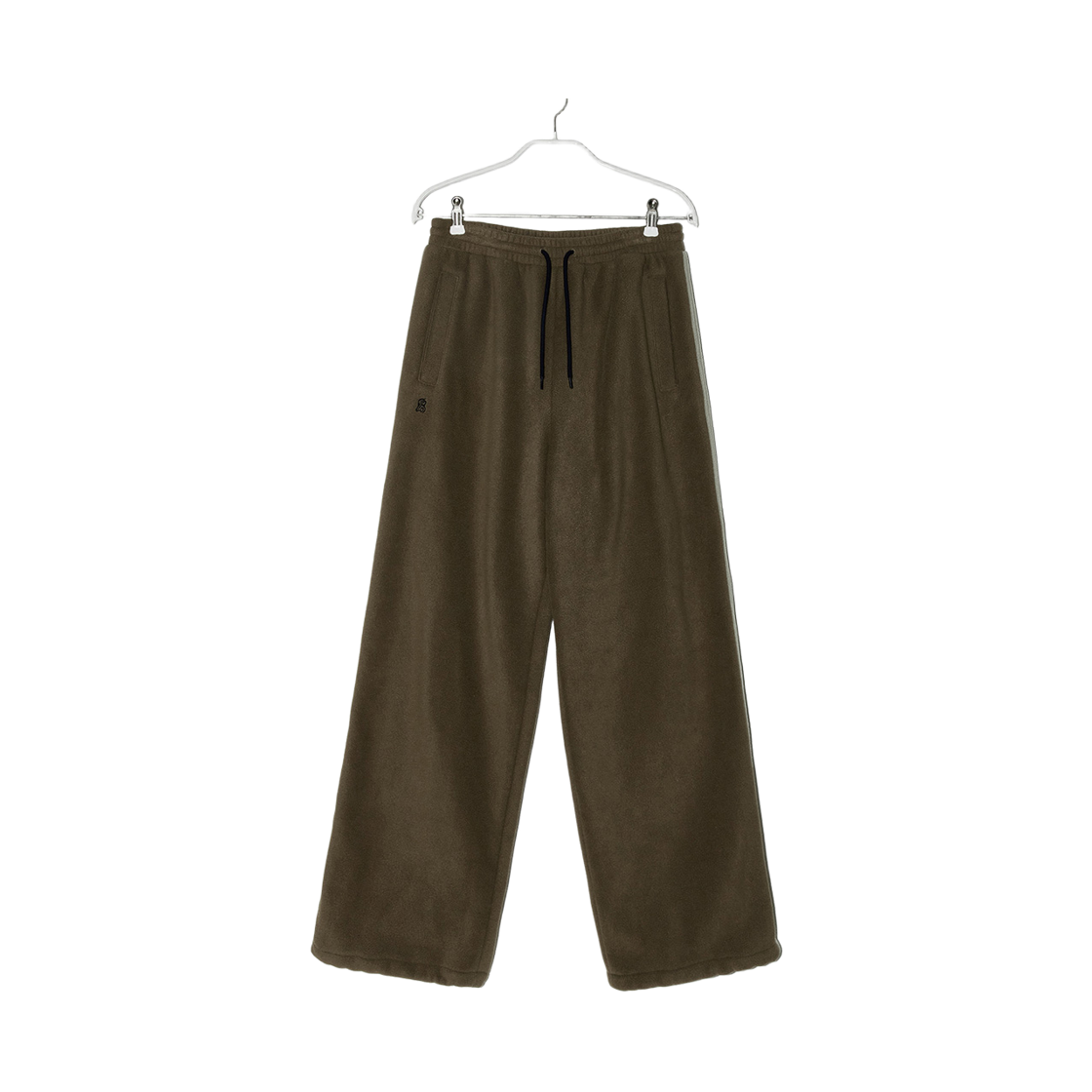BEWTPT004KH Enor [Core] Women Side Line Fleece Jogger Pants Khaki