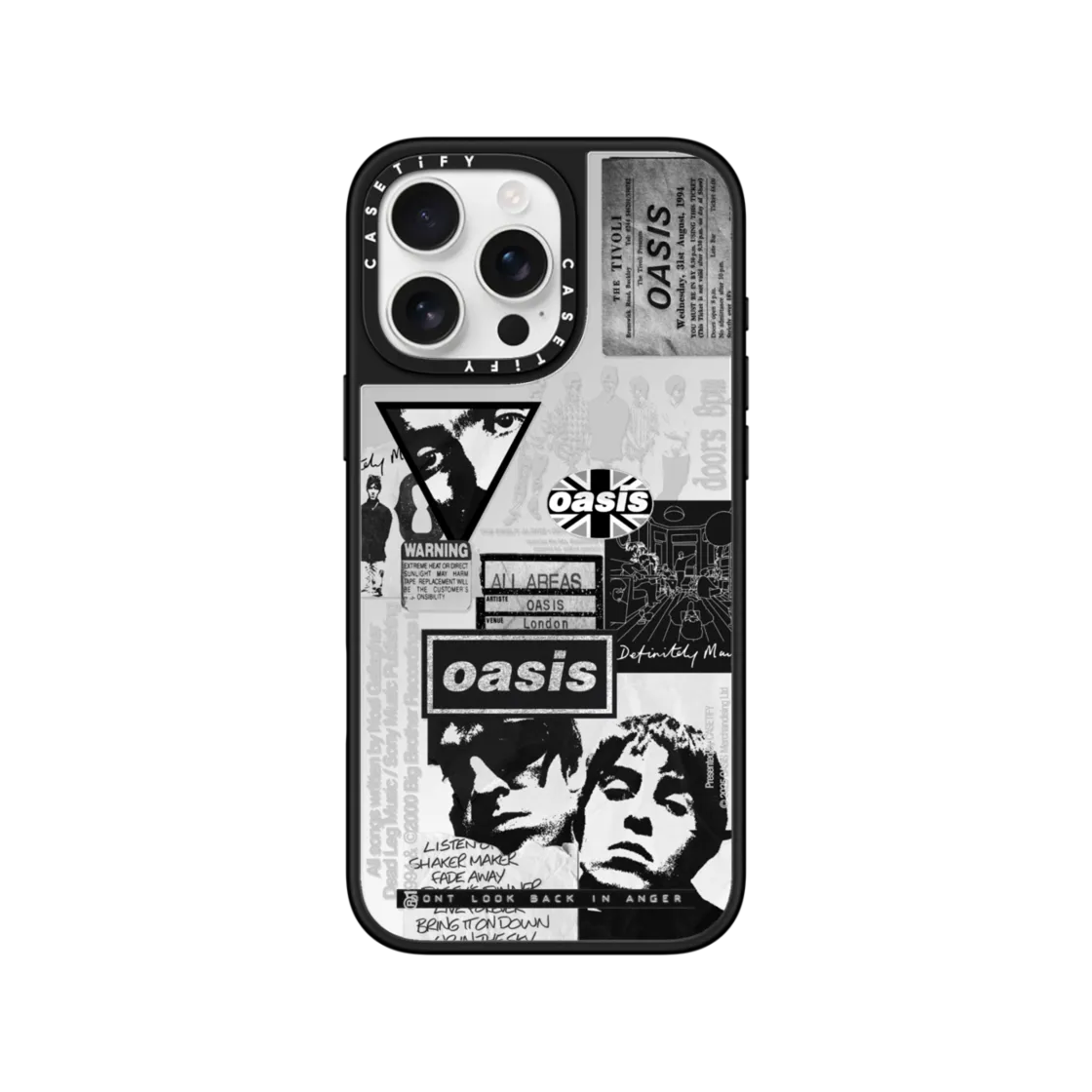 케이스티파이 x 오아시스 피스 오브 오아시스 맥세이프 미러 케이스 블랙 미러 블랙 범퍼(Casetify x Oasis Pieces of Oasis Magsafe Mirror Case Black Mirror Black Bumper) - 2
