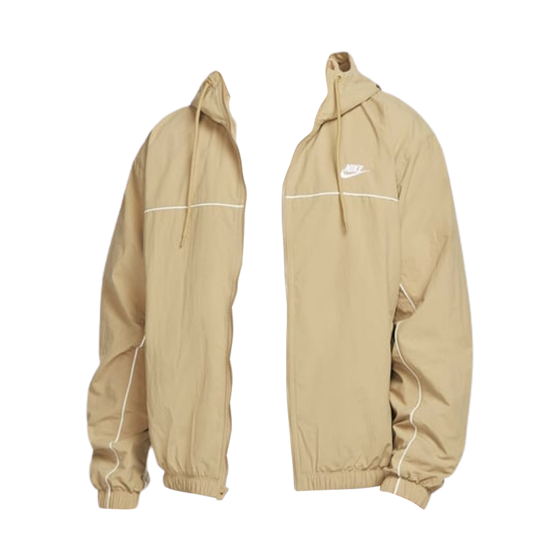 나이키 클럽 후드 자켓 파라슈트 베이지 라이트 카키 - 아시아(Nike Club Hooded Jacket Parachute Beige Light Khaki - Asia)
