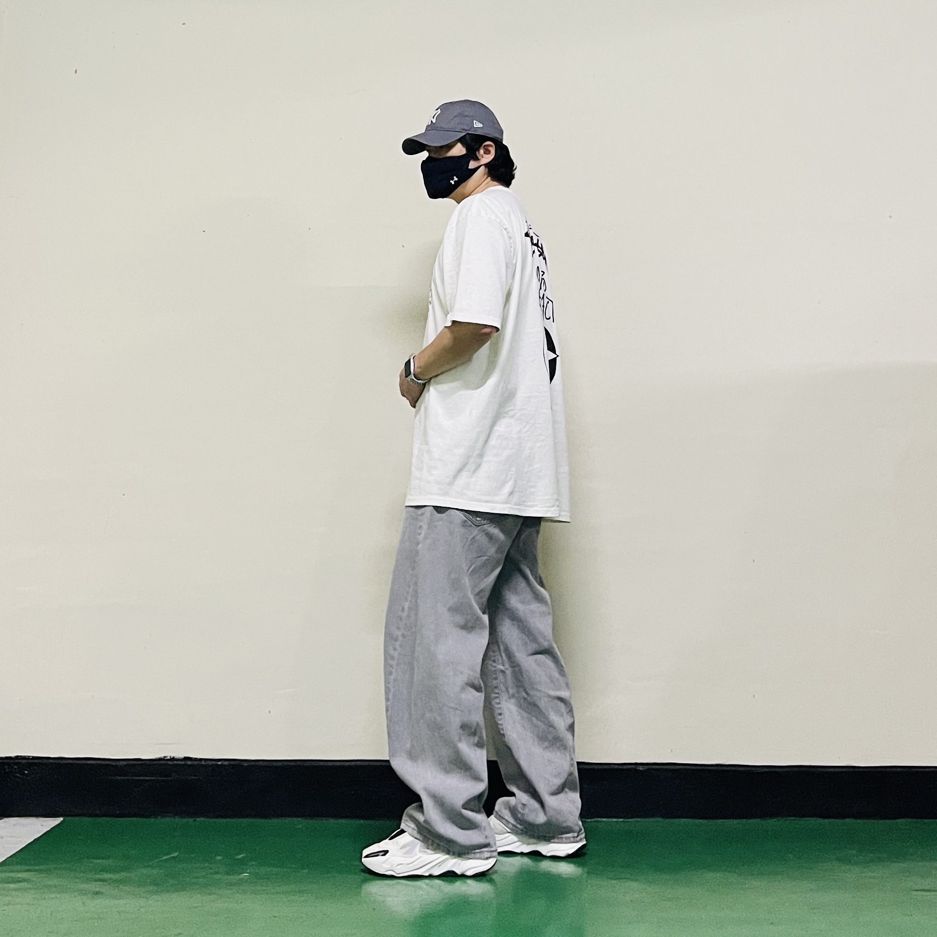 Stussy x Our Legacy Surfman Pigment Dyed T-Shirt Natural, Supreme Backpack Snow Camo - 25SS 착용 스타일 - 6