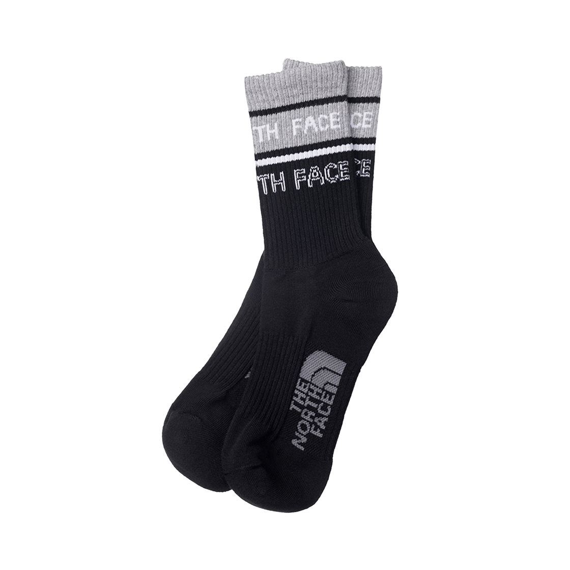 NY4MR01J (W) The North Face Logo Stripe Socks Black