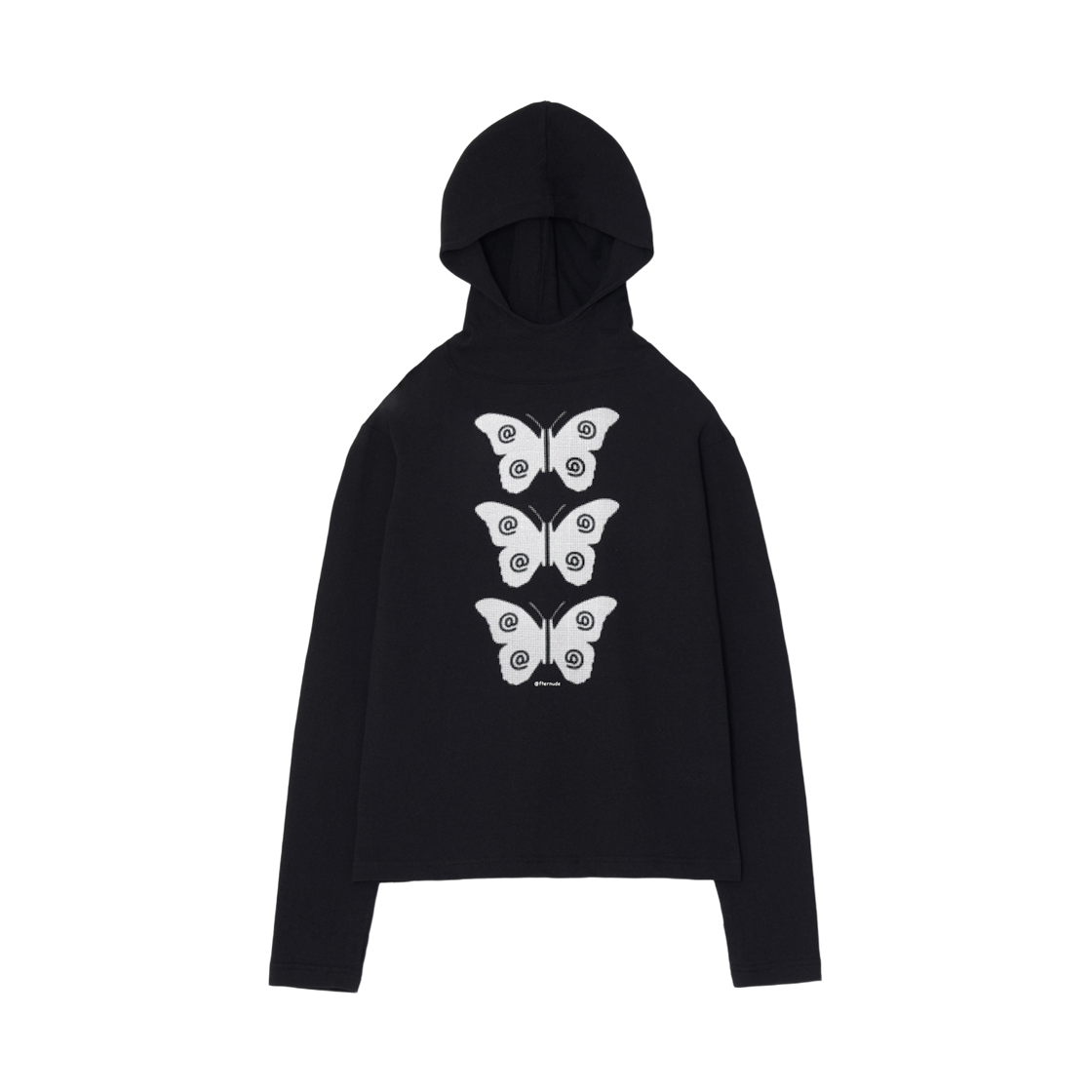 애프터누드 모스 후디 블랙(Afternude Moth Hoodie Black)