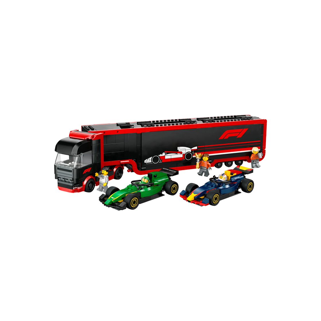 레고 시티 F1 트럭과 RB20 & AMR24 F1 레이스 카(Lego City F1 Truck with RB20 & AMR24 F1 Cars)