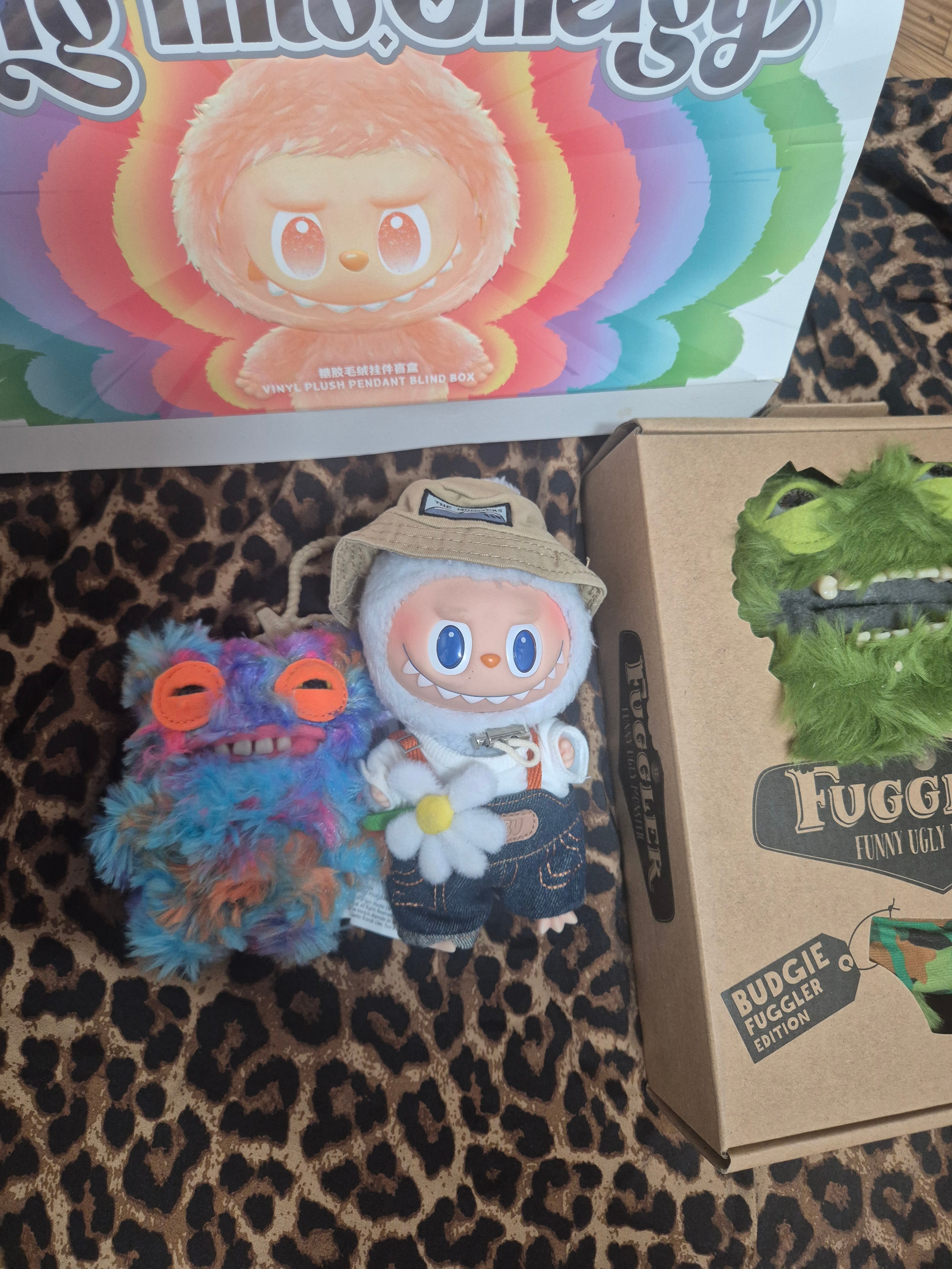Fuggler Button Keyring Mix, Pop Mart Fall In Wild Labubu Series Toy Keyring 착용 스타일 - 1