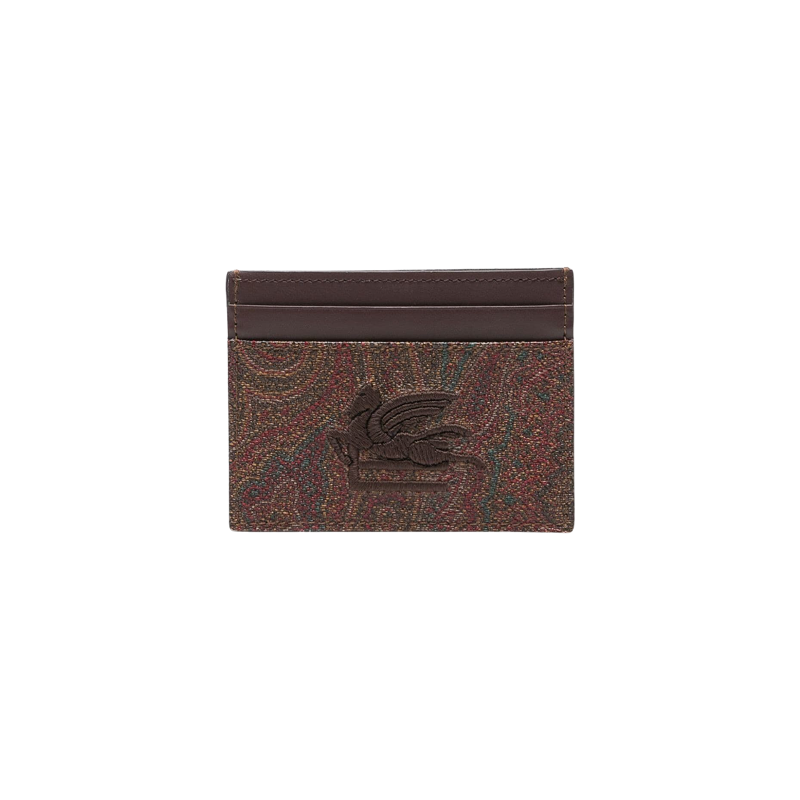 MP2E0001AA012M0019 Etro Pegaso Detail Arnica Card Holder Brown