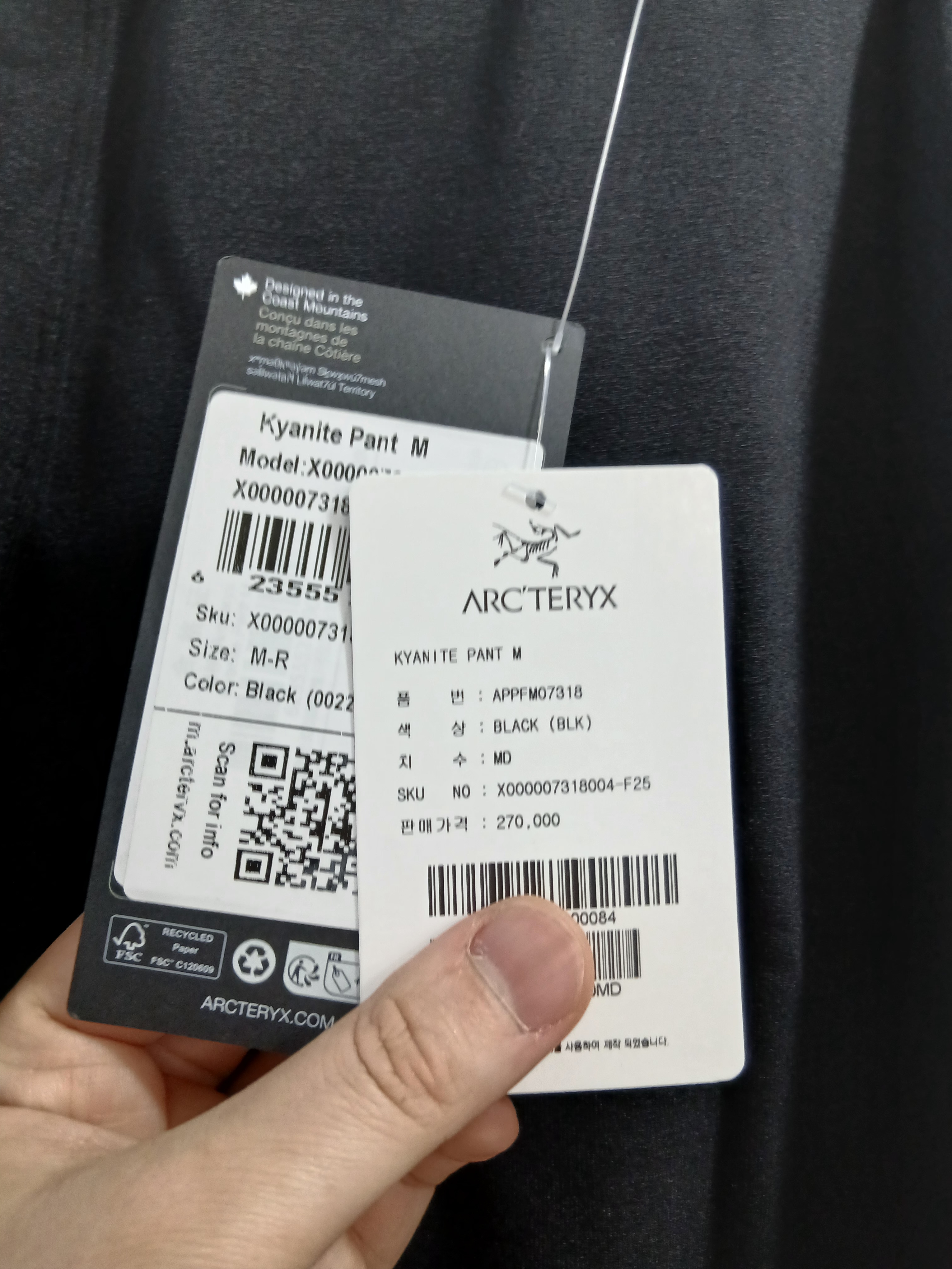 Arc'teryx Kyanite Pants Black, SANSI Joan Necklace Cerimic;Gemstone 착용 스타일 - 2