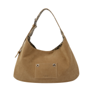 Leterie Buckle Reversible Shoulder Bag_Suede Butter