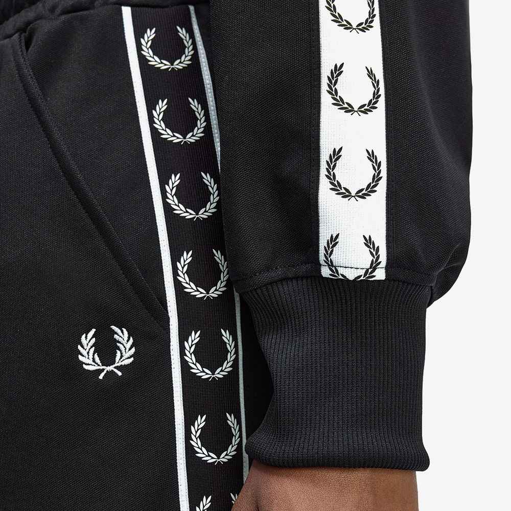 프레드 페리 우먼스 크롭 테잎 트랙 재킷 블랙(Fred Perry Womens Cropped Taped Track Jacket Black) - 5