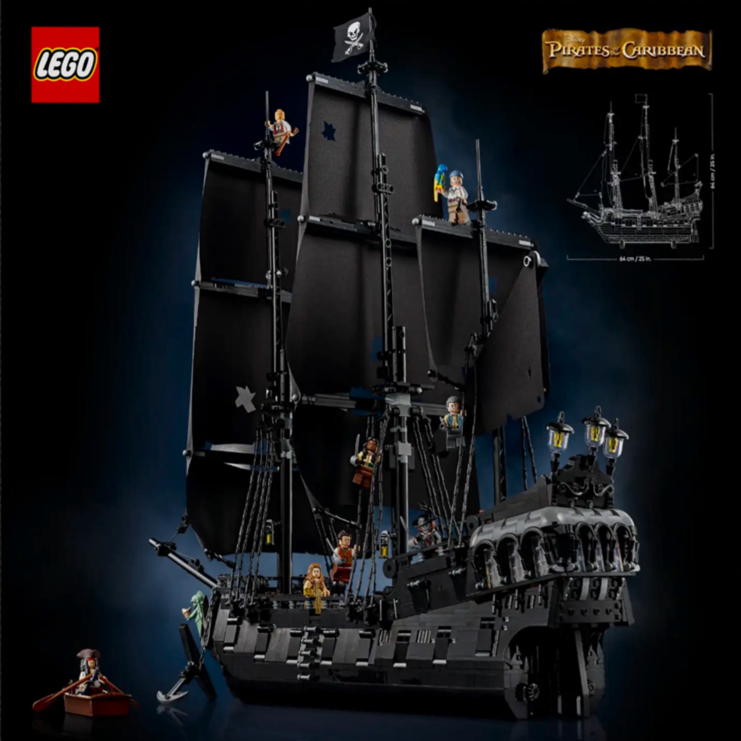 Lego Icons Captain Jack Sparrow's Pirate Ship 착용 스타일 - 7
