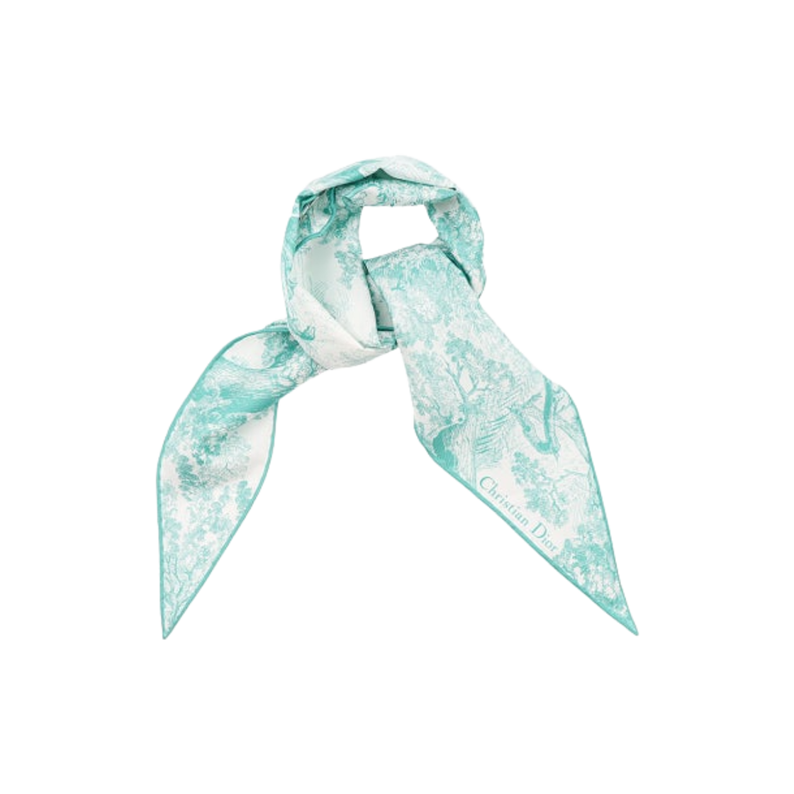 (W) 디올 트왈 드 주이 소바쥬 다이아몬드 실크 트윌 화이트 아쿠아마리나((W) Dior Toile De Jouy Sauvage Diamond Silk Twill White Aquamarina)