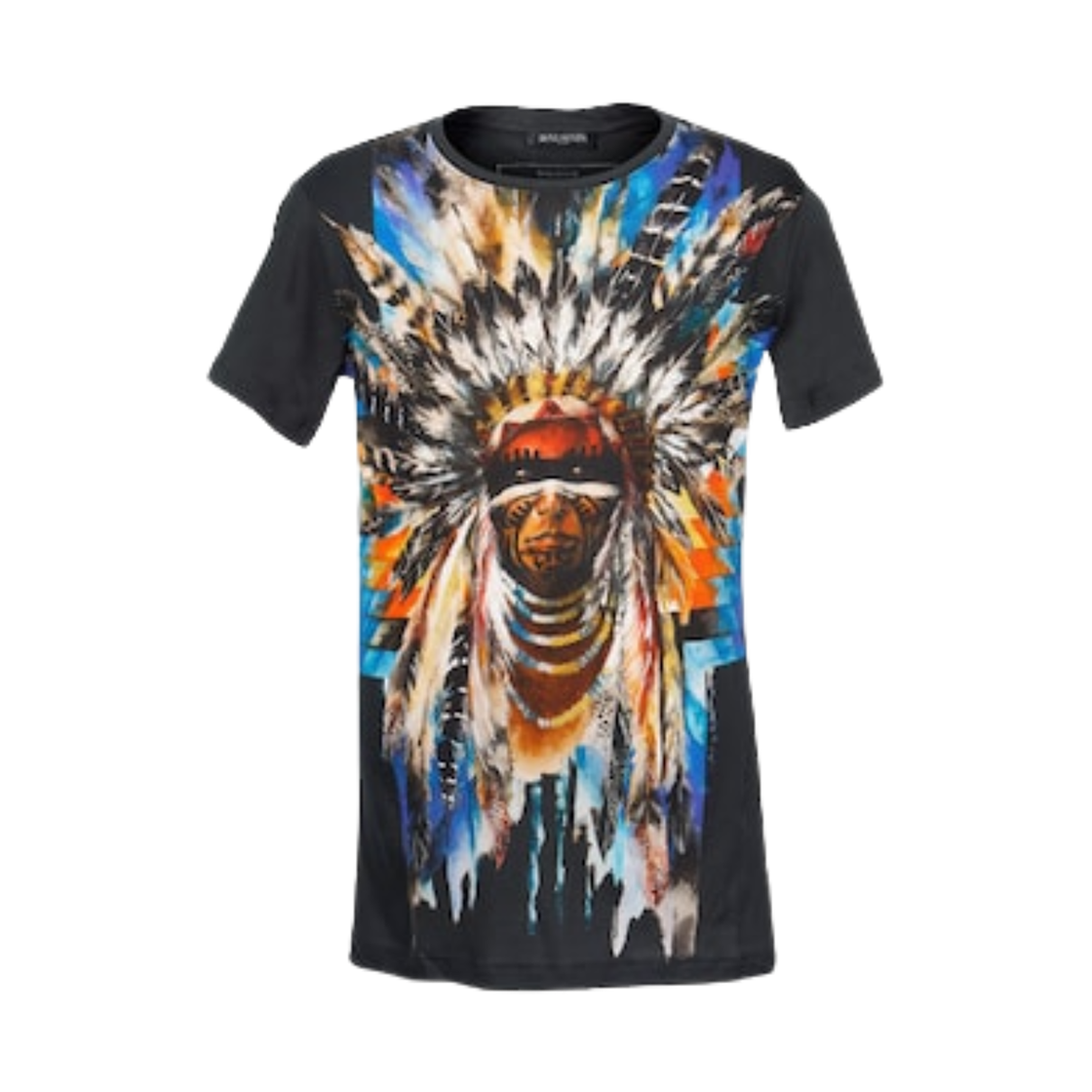 S5HJ601I408176 Balmain Round T-Shirt Black