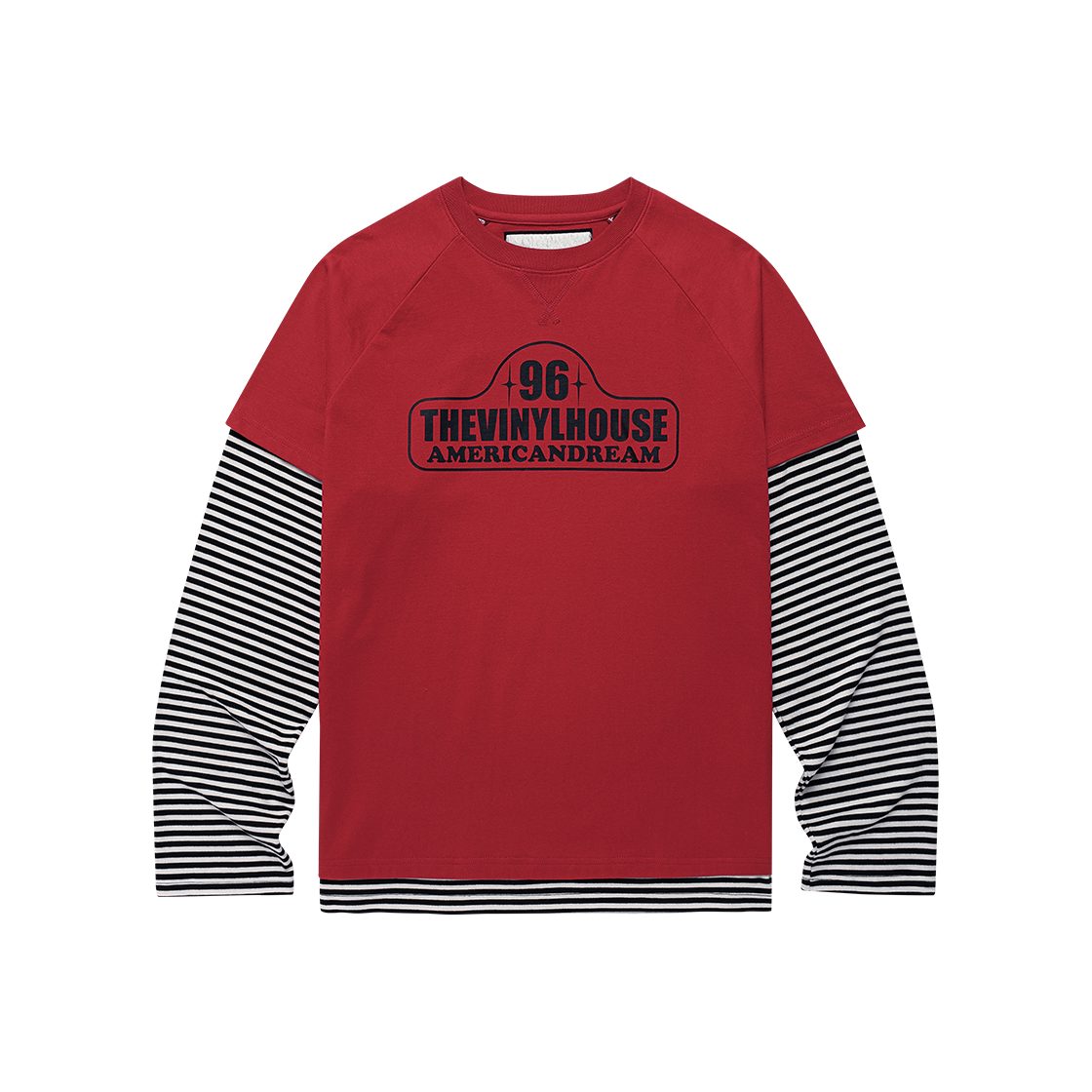 더바이닐하우스 96 레이어드 롱슬리브 티셔츠 레드(Thevinylhouse 96 Layered LS Tee Red)