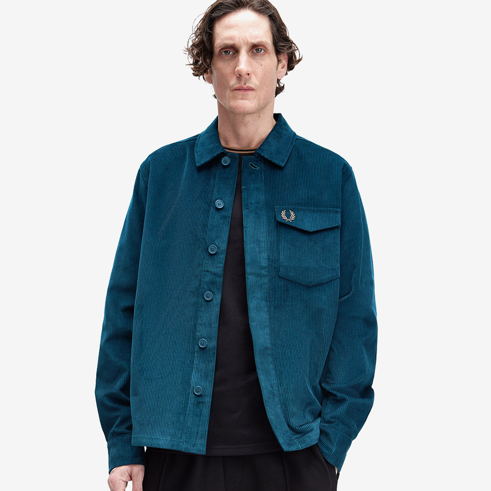 프레드페리 코듀로이 오버셔츠 다크페트롤(Fred Perry Corduroy Overshirt Dark Petrol) - 4