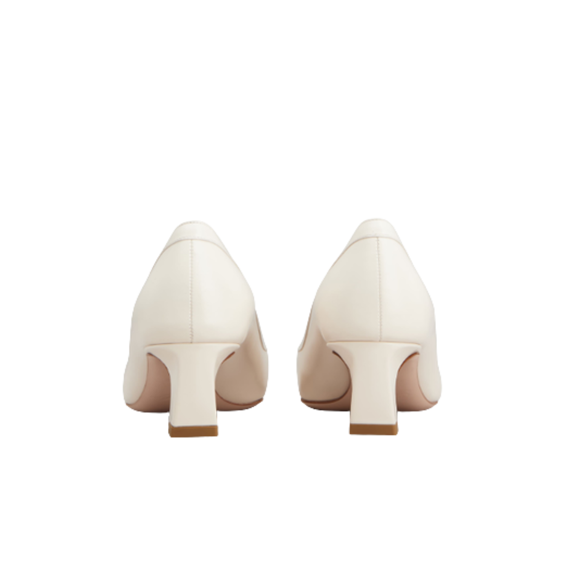 (W) 로저 비비에 레더 트럼펫 펌프스 화이트((W) Roger Vivier Leather Trompette Pumps White) - 2